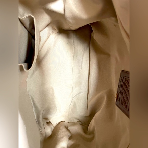 Vintage Coach Monogram Tote in Brown Beige w Shoulder Strap Lightweight & Roomy - Picture 9 of 16